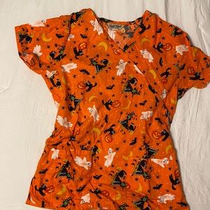 Cute Halloween Scrub Top